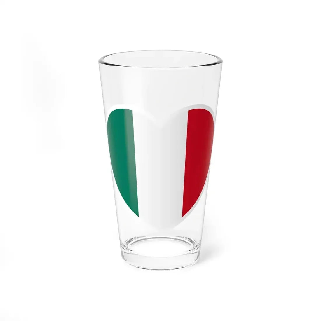 Heart Flag of Italy 1946-2003 - Pint Glass 16oz 16oz - Go Mug Yourself