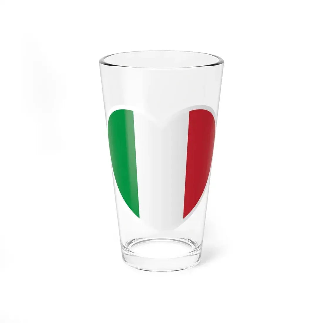 Heart Flag of Italy - Pint Glass 16oz 16oz - Go Mug Yourself