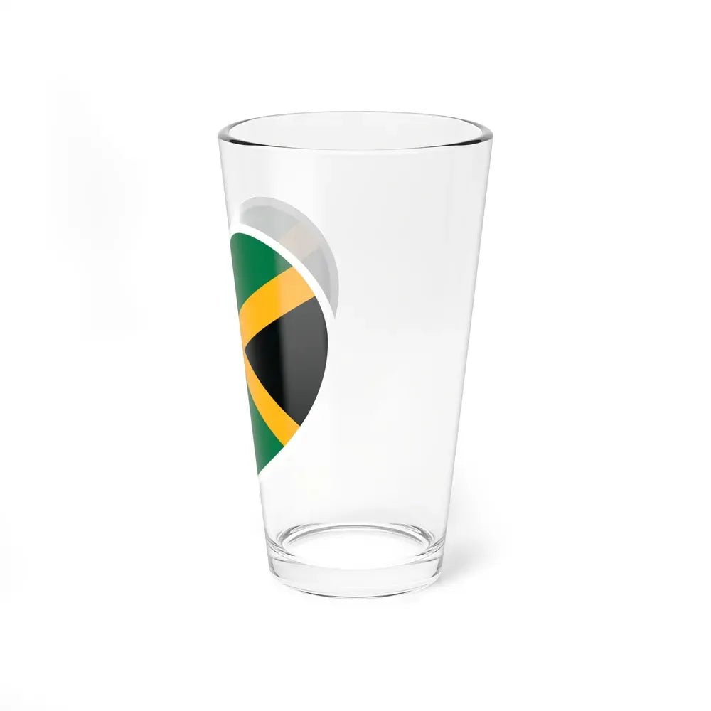 Heart Flag of Jamaica - Pint Glass 16oz - Go Mug Yourself