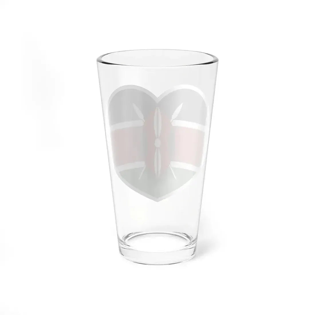 Heart Flag of Kenya - Pint Glass 16oz - Go Mug Yourself
