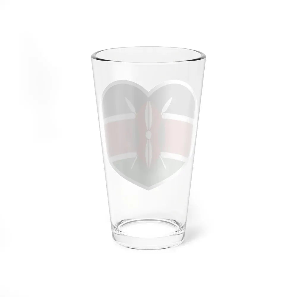 Heart Flag of Kenya - Pint Glass 16oz - Go Mug Yourself