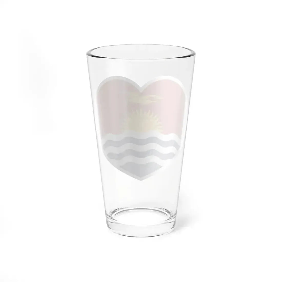 Heart Flag of Kiribati - Pint Glass 16oz - Go Mug Yourself
