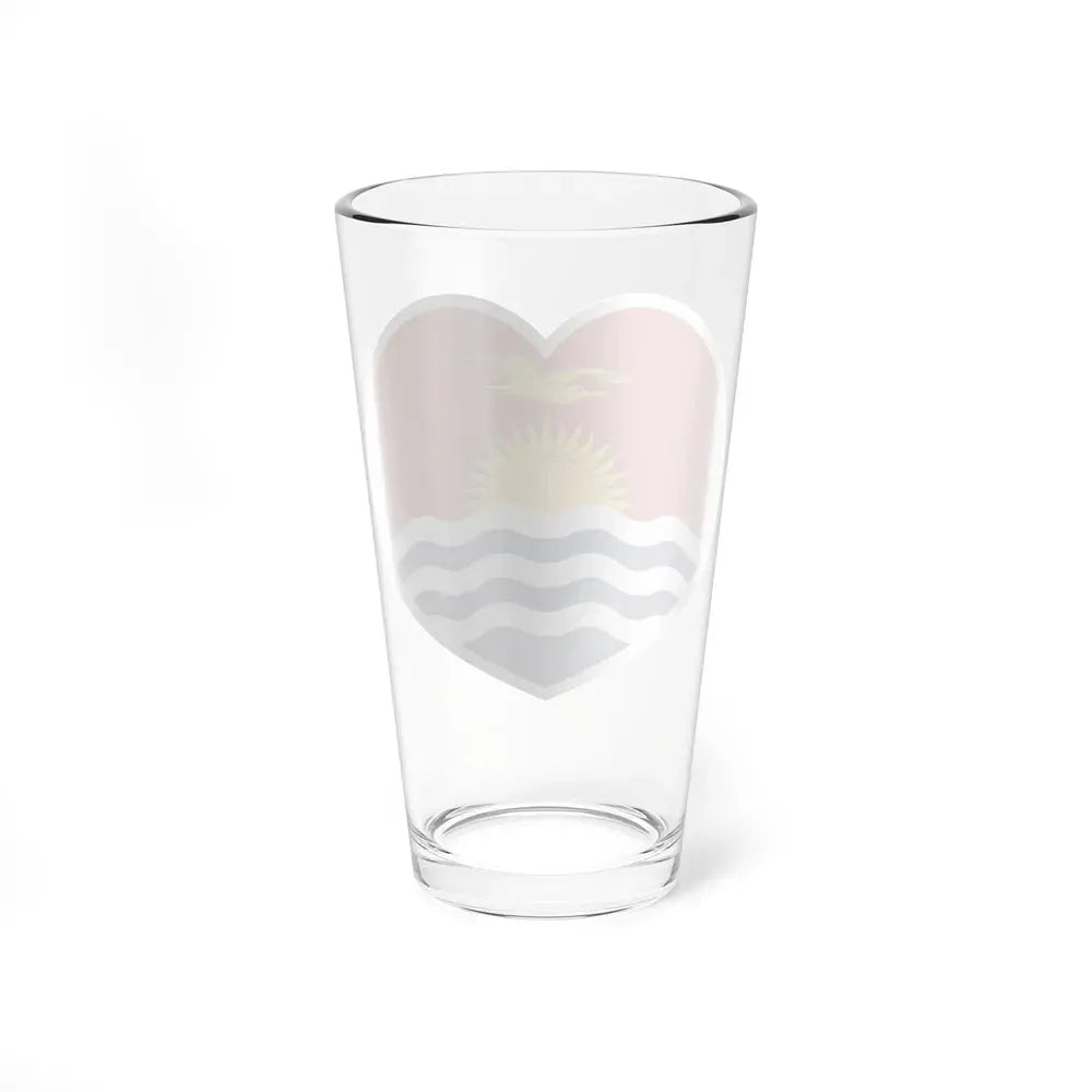 Heart Flag of Kiribati - Pint Glass 16oz - Go Mug Yourself