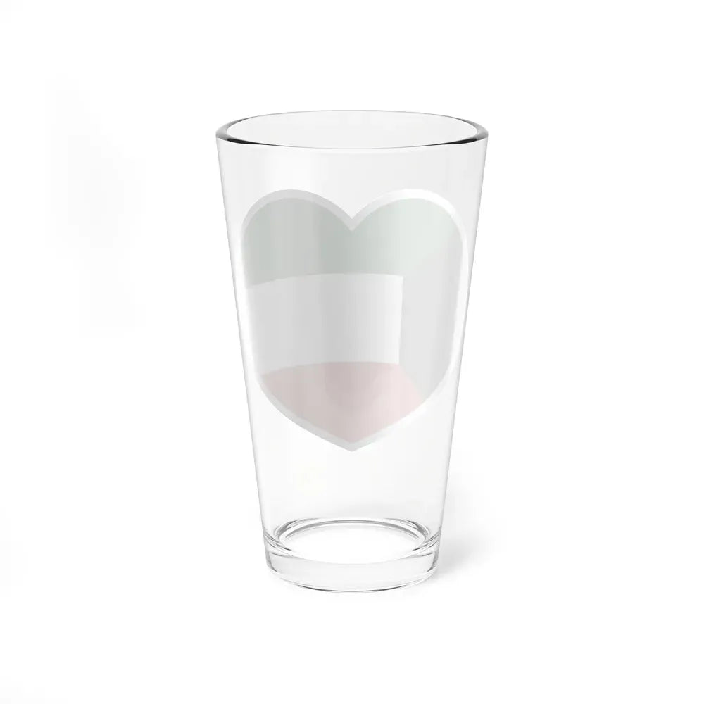 Heart Flag of Kuwait - Pint Glass 16oz - Go Mug Yourself