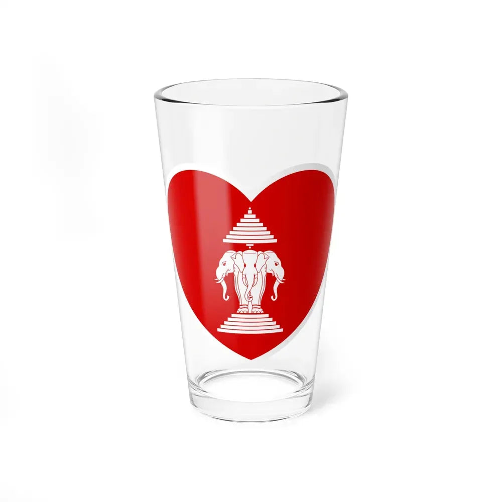 Heart Flag of Laos 1952-1975 - Pint Glass 16oz 16oz - Go Mug Yourself