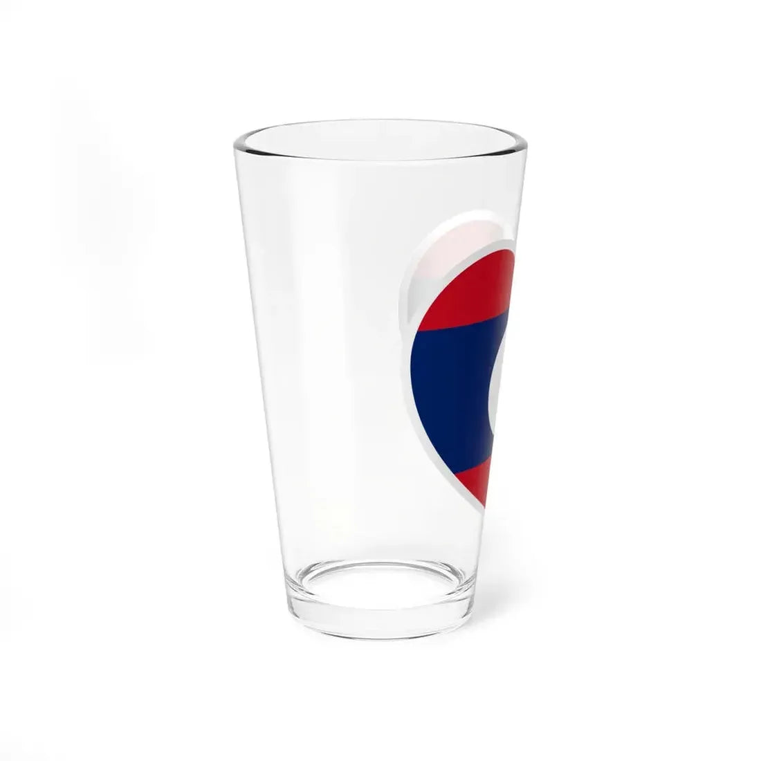 Heart Flag of Laos - Pint Glass 16oz - Go Mug Yourself