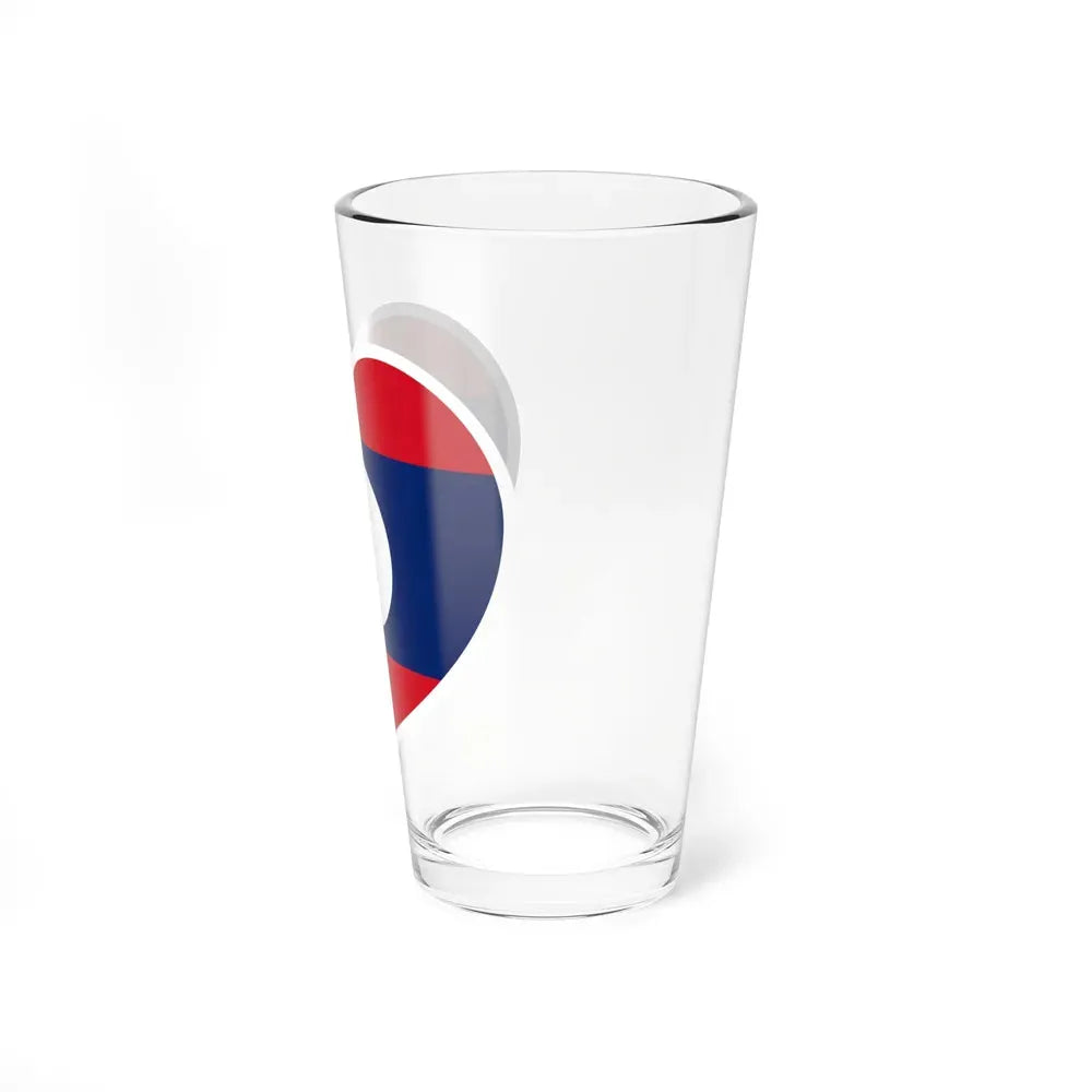 Heart Flag of Laos - Pint Glass 16oz - Go Mug Yourself