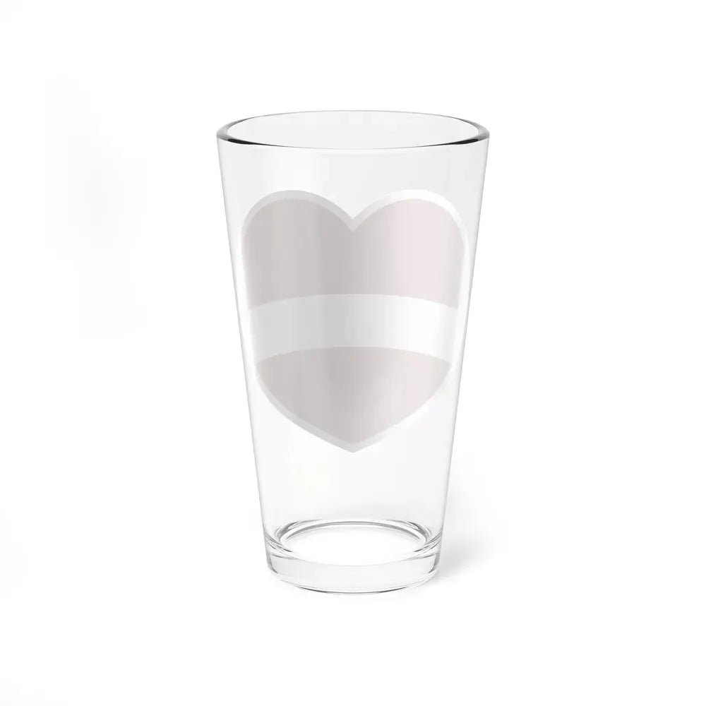 Heart Flag of Latvia - Pint Glass 16oz - Go Mug Yourself