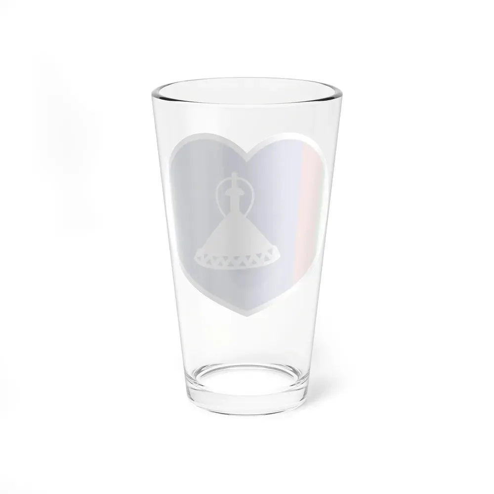 Heart Flag of Lesotho 1966-1987 - Pint Glass 16oz - Go Mug Yourself