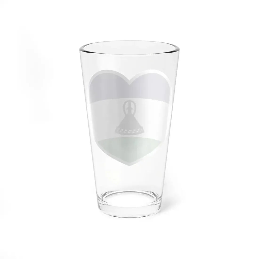 Heart Flag of Lesotho - Pint Glass 16oz - Go Mug Yourself