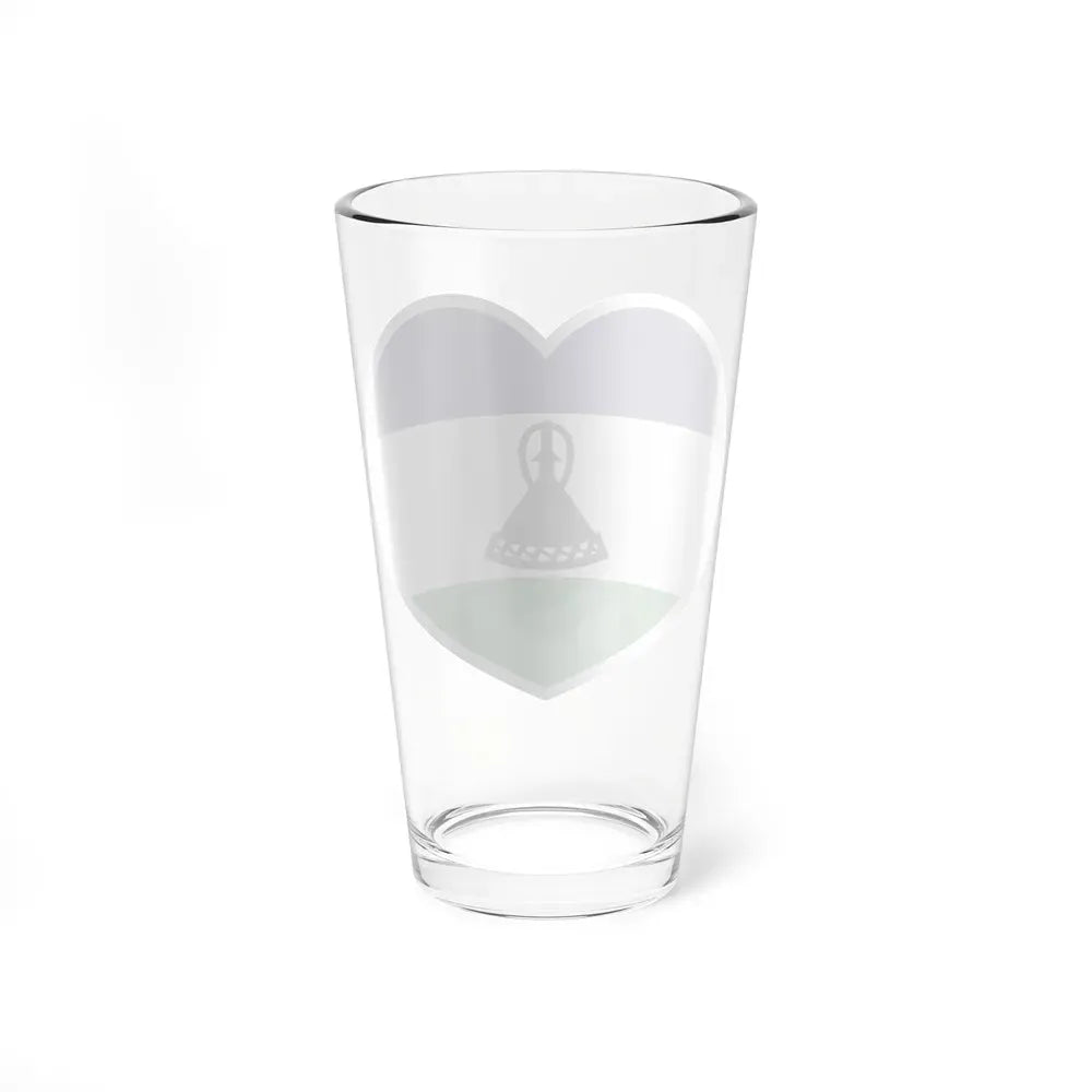 Heart Flag of Lesotho - Pint Glass 16oz - Go Mug Yourself