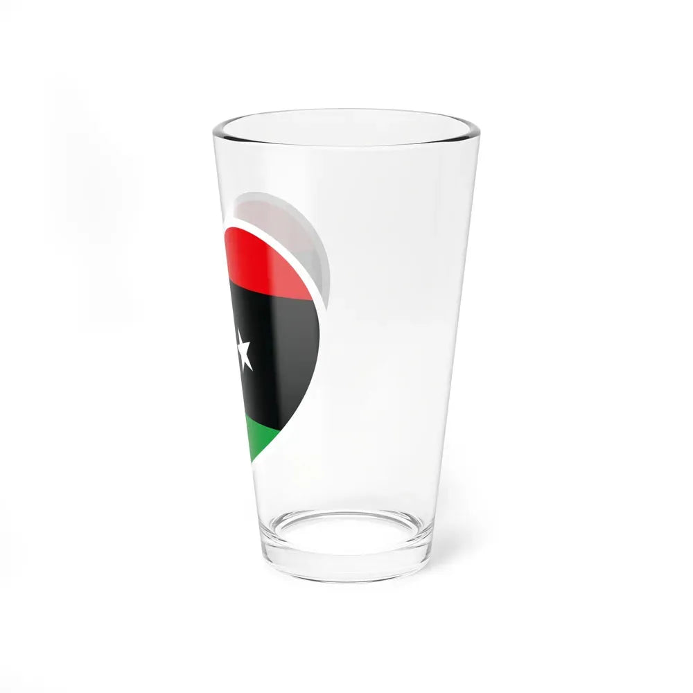 Heart Flag of Libya - Pint Glass 16oz - Go Mug Yourself