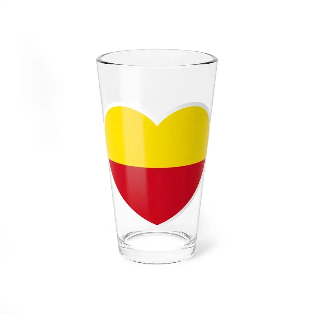 Heart Flag of Liechtenstein 1719-1852 - Pint Glass 16oz 16oz - Go Mug Yourself