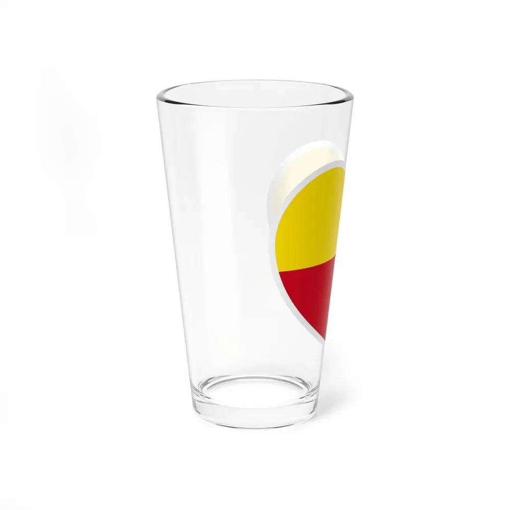 Heart Flag of Liechtenstein 1719-1852 - Pint Glass 16oz - Go Mug Yourself