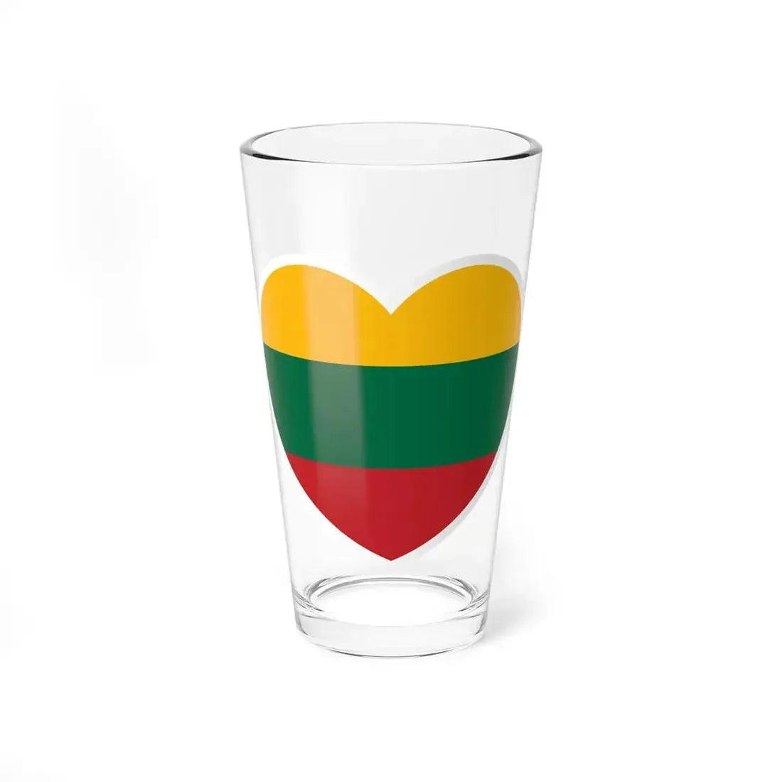 Heart Flag of Lithuania - Pint Glass 16oz 16oz - Go Mug Yourself
