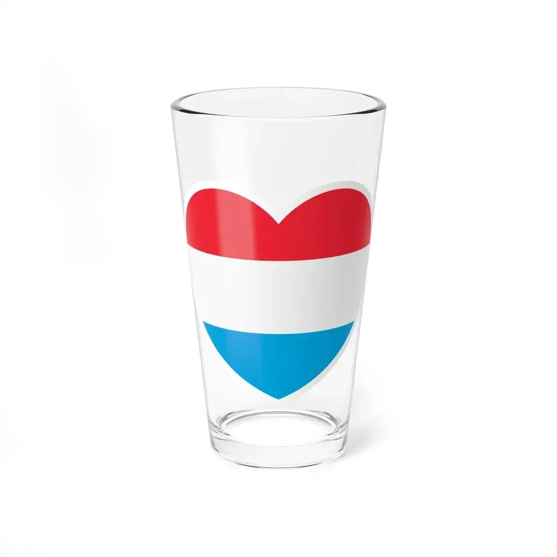 Heart Flag of Luxembourg - Pint Glass 16oz 16oz - Go Mug Yourself