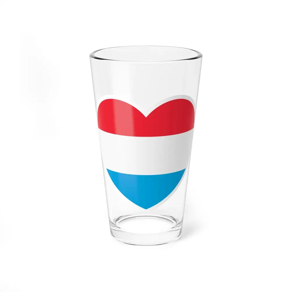 Heart Flag of Luxembourg - Pint Glass 16oz 16oz - Go Mug Yourself
