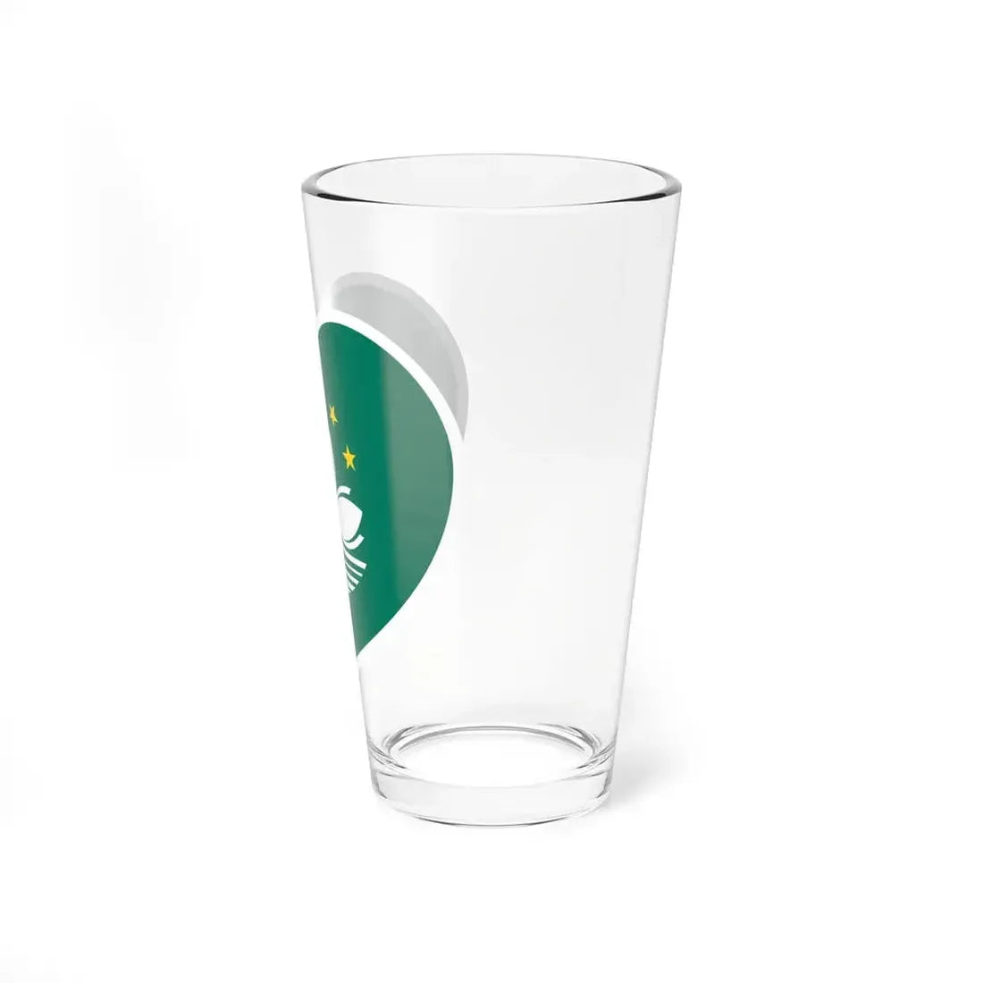 Heart Flag of Macau - Pint Glass 16oz - Go Mug Yourself