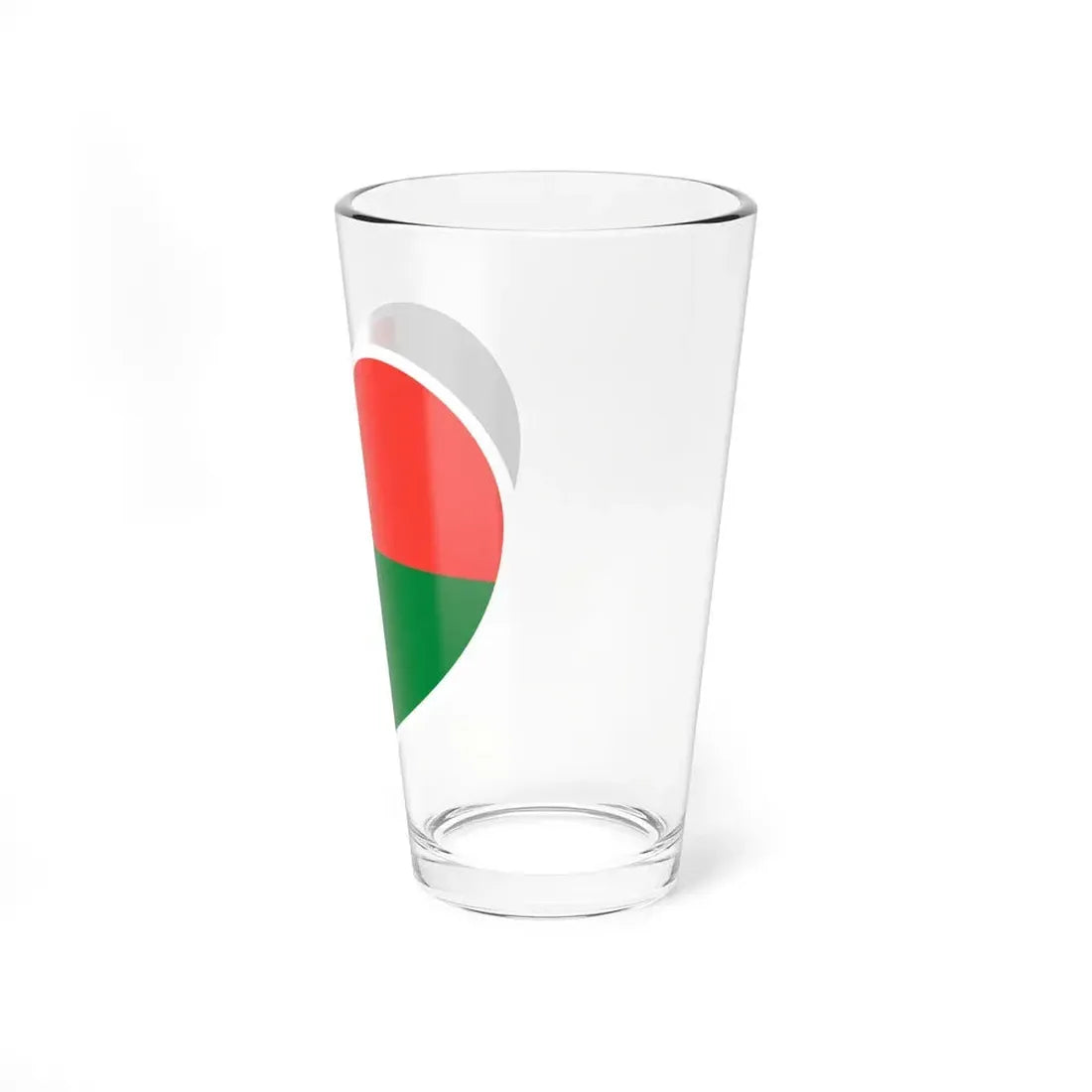 Heart Flag of Madagascar - Pint Glass 16oz - Go Mug Yourself