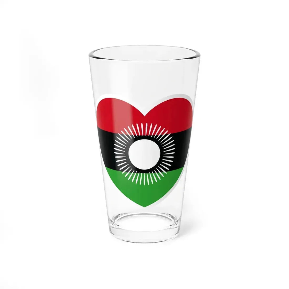 Heart Flag of Malawi 2010-2012 - Pint Glass 16oz 16oz - Go Mug Yourself