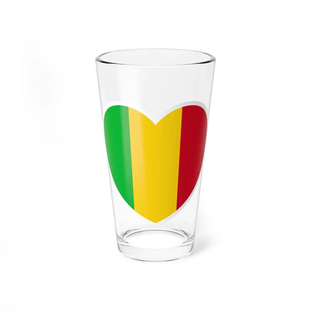 Heart Flag of Mali - Pint Glass 16oz 16oz - Go Mug Yourself