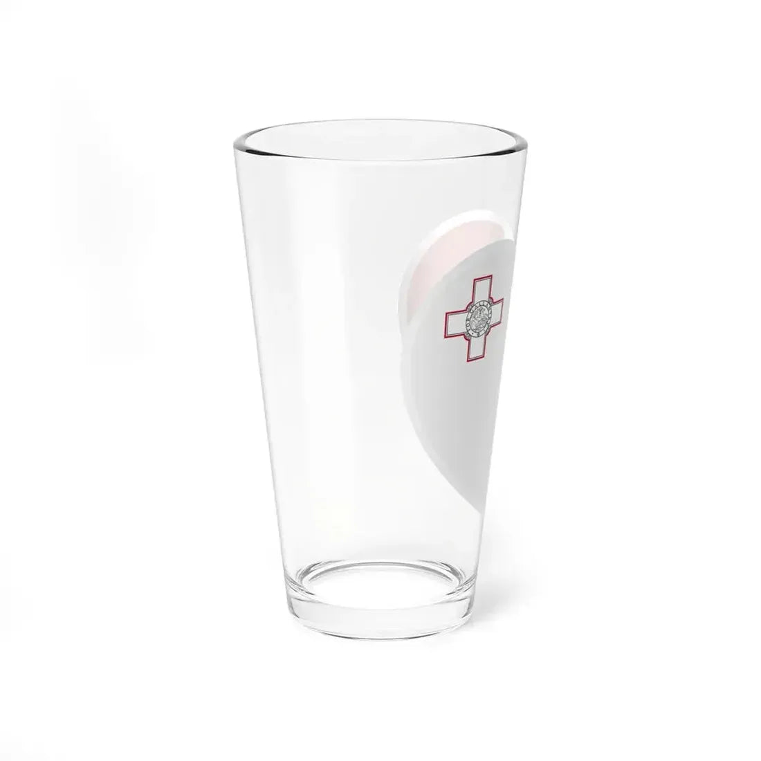 Heart Flag of Malta - Pint Glass 16oz - Go Mug Yourself
