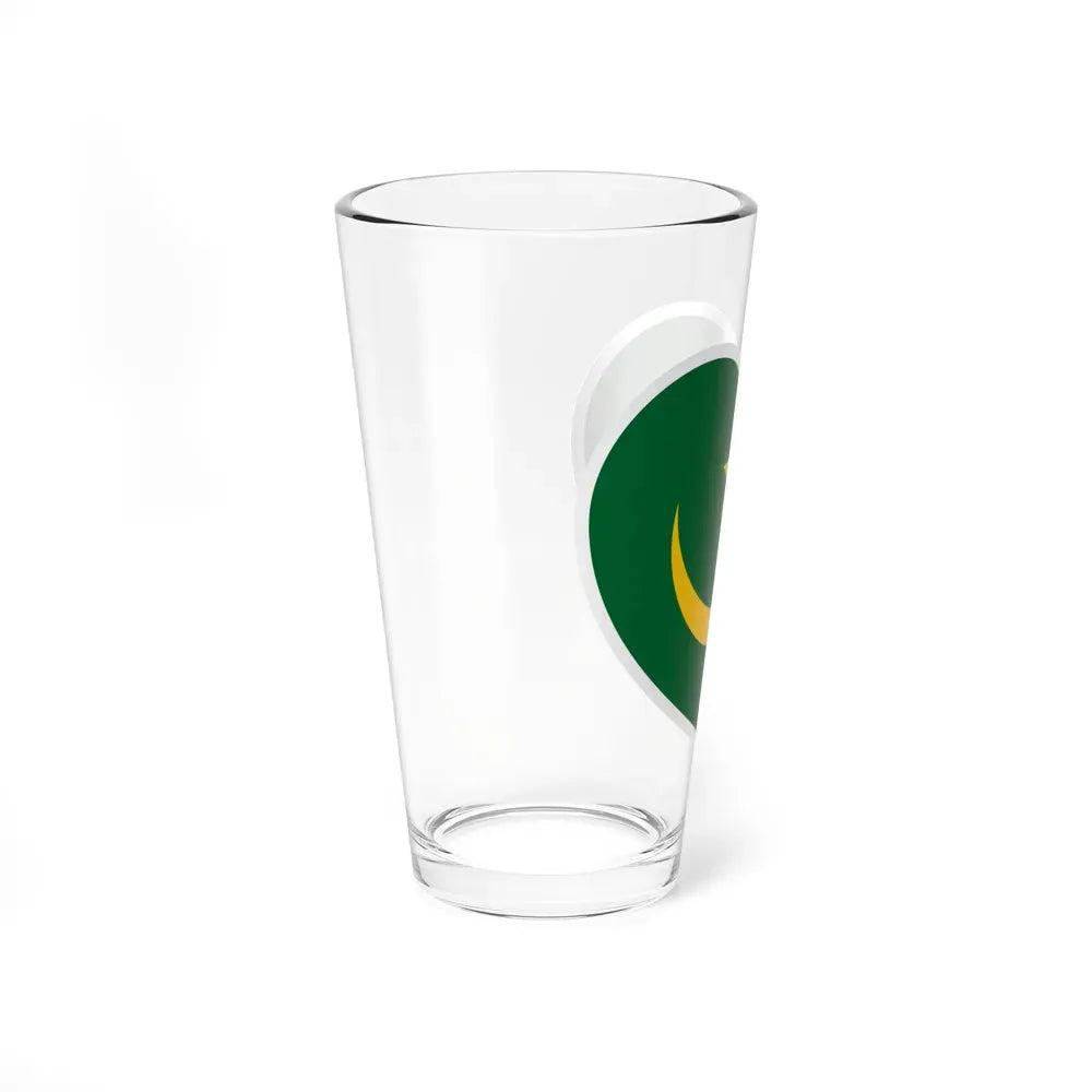 Heart Flag of Mauritania 1959-2017 - Pint Glass 16oz - Go Mug Yourself
