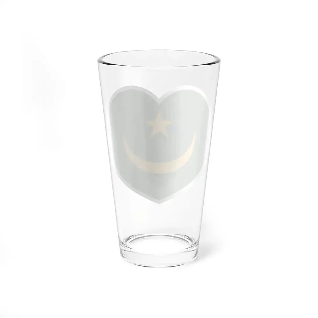 Heart Flag of Mauritania 1959-2017 - Pint Glass 16oz - Go Mug Yourself
