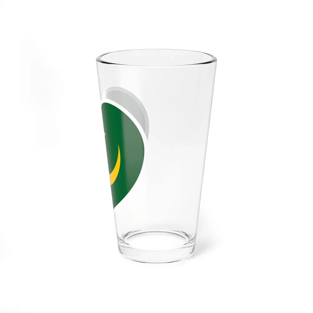 Heart Flag of Mauritania 1959-2017 - Pint Glass 16oz - Go Mug Yourself
