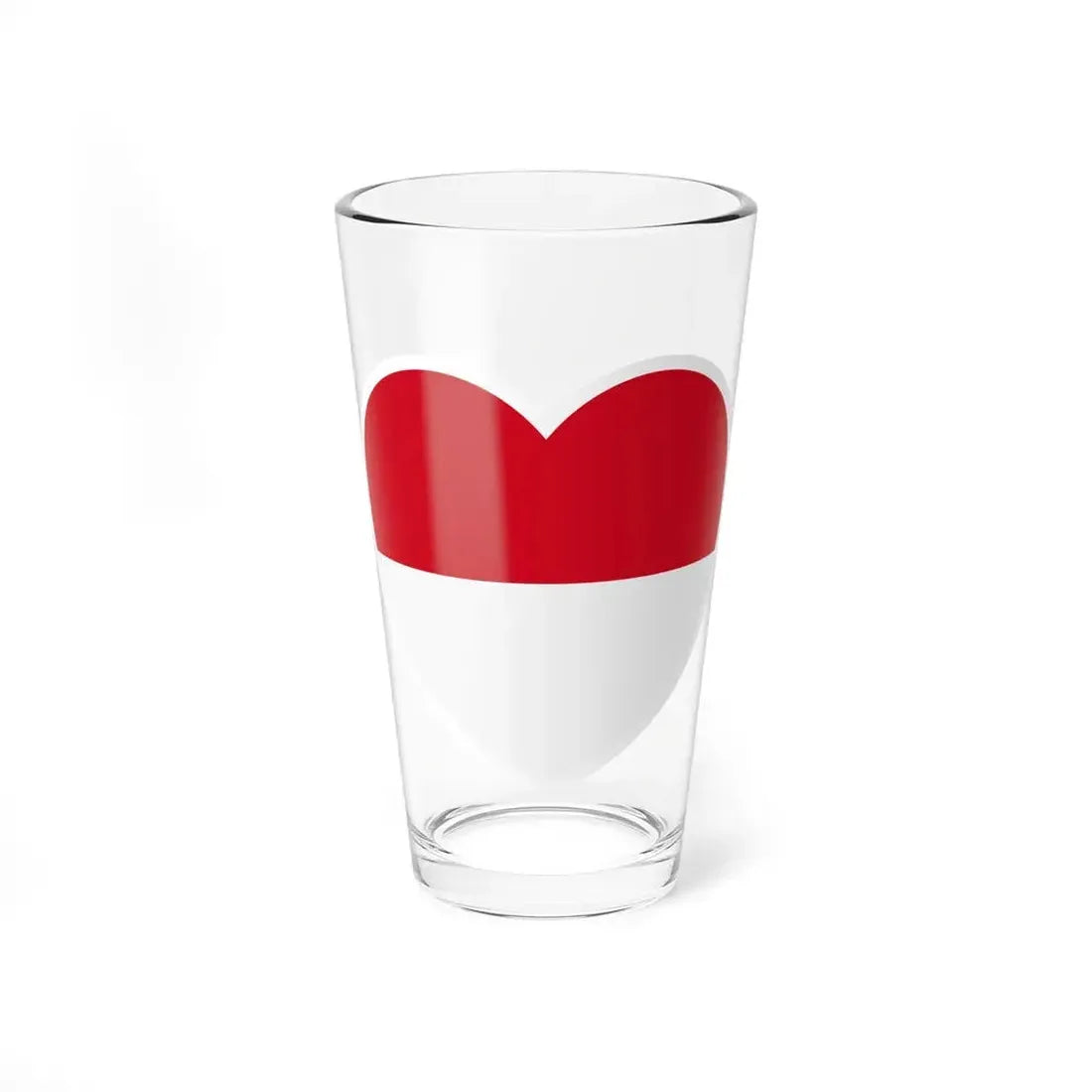 Heart Flag of Monaco - Pint Glass 16oz 16oz - Go Mug Yourself