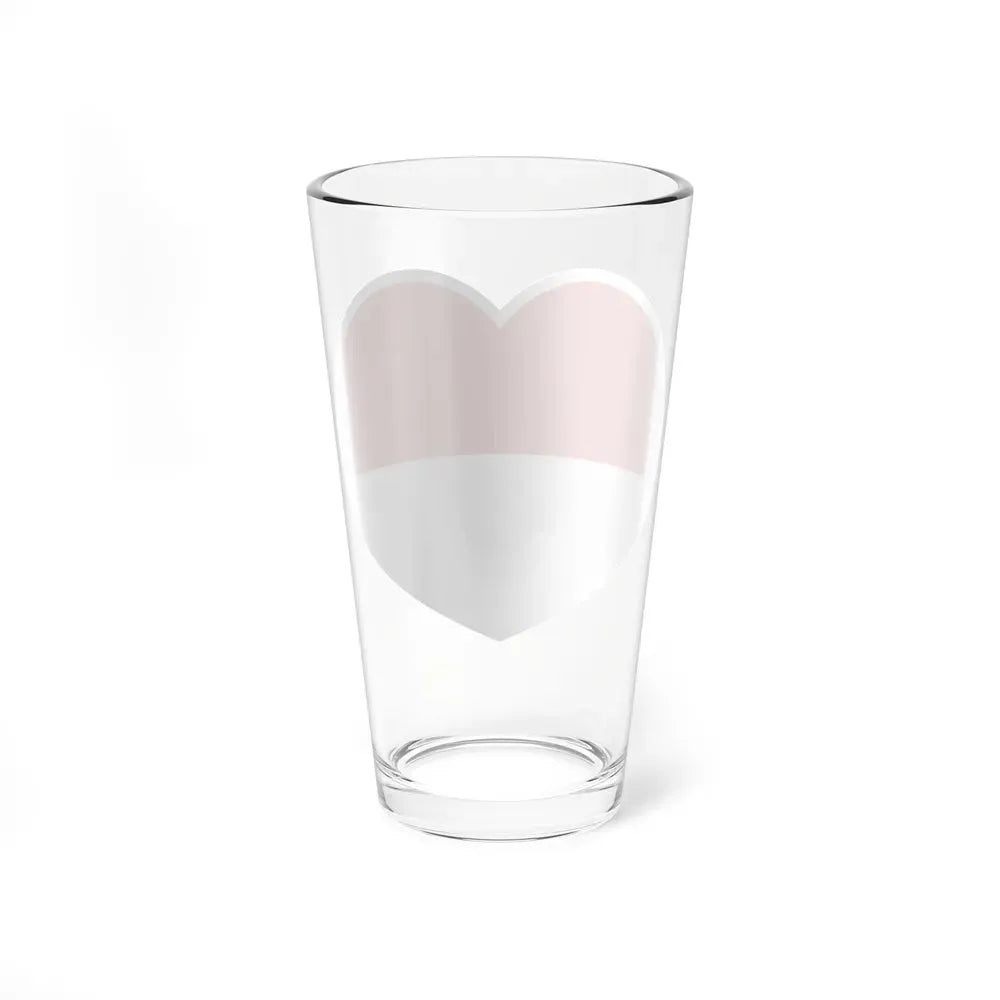 Heart Flag of Monaco - Pint Glass 16oz - Go Mug Yourself