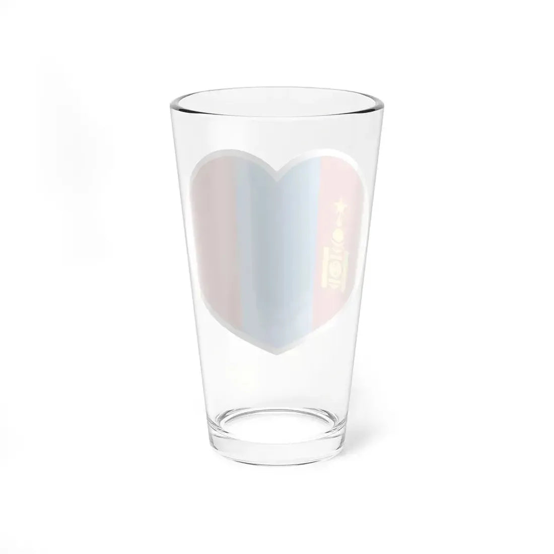 Heart Flag of Mongolia 1945-1992 - Pint Glass 16oz - Go Mug Yourself