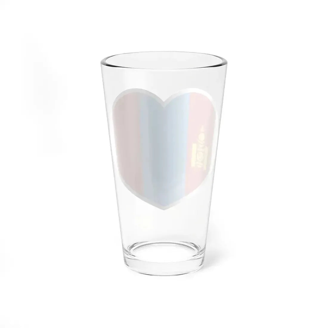 Heart Flag of Mongolia 1992-2011 - Pint Glass 16oz - Go Mug Yourself