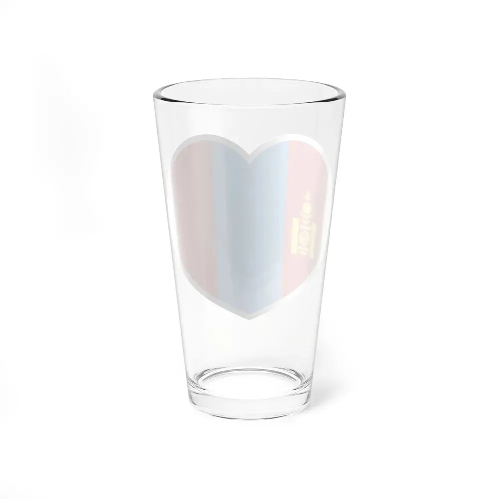 Heart Flag of Mongolia 1992-2011 - Pint Glass 16oz - Go Mug Yourself