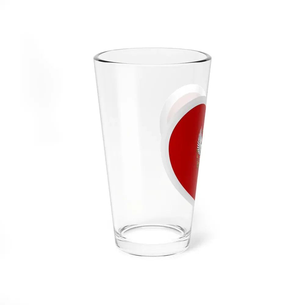 Heart Flag of Montenegro 1852-1860 - Pint Glass 16oz - Go Mug Yourself