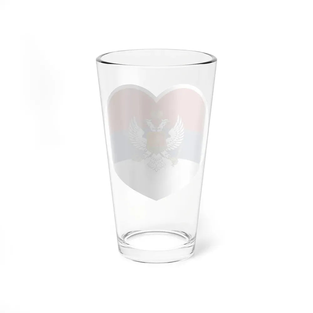 Heart Flag of Montenegro 1905-1918 - Pint Glass 16oz - Go Mug Yourself