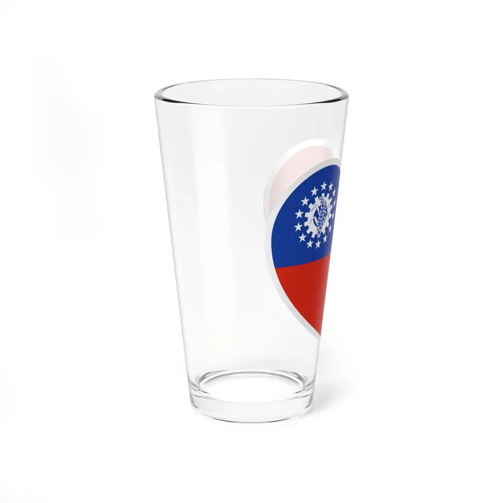 Heart Flag of Myanmar 1974-2010 - Pint Glass 16oz - Go Mug Yourself