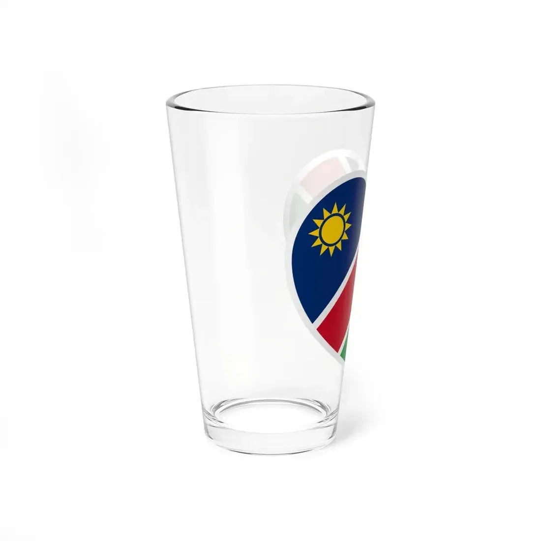 Heart Flag of Namibia - Pint Glass 16oz - Go Mug Yourself