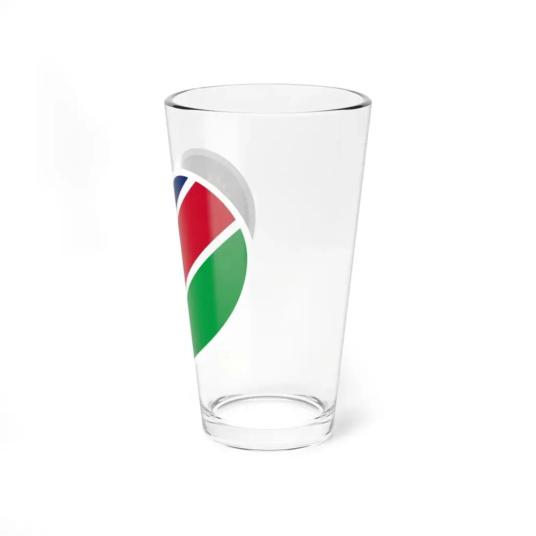 Heart Flag of Namibia - Pint Glass 16oz - Go Mug Yourself
