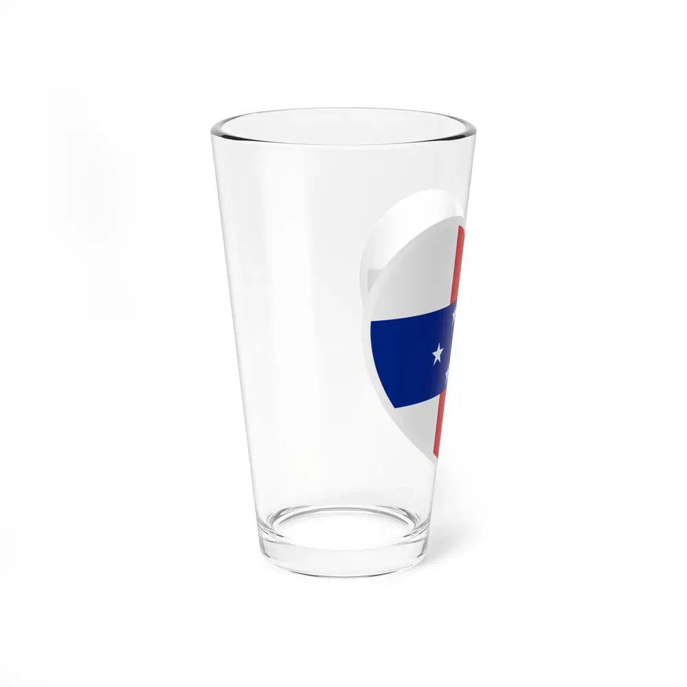 Heart Flag of Netherlands Antilles 1959-1986 - Pint Glass 16oz - Go Mug Yourself