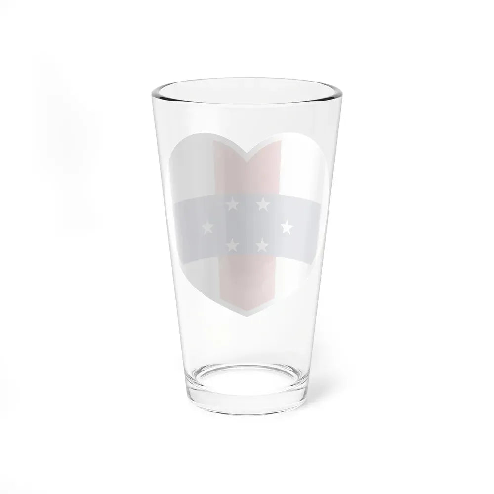 Heart Flag of Netherlands Antilles 1959-1986 - Pint Glass 16oz - Go Mug Yourself