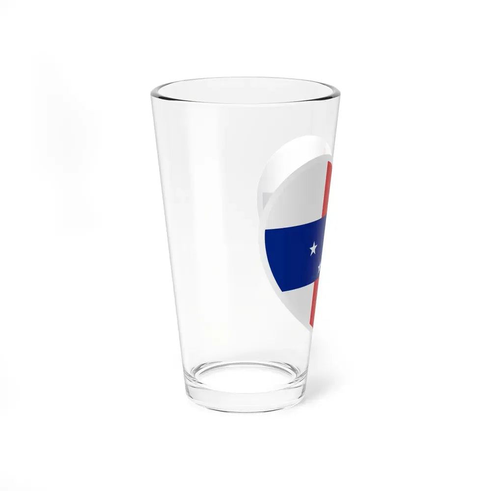 Heart Flag of Netherlands Antilles 1986-2010 - Pint Glass 16oz - Go Mug Yourself