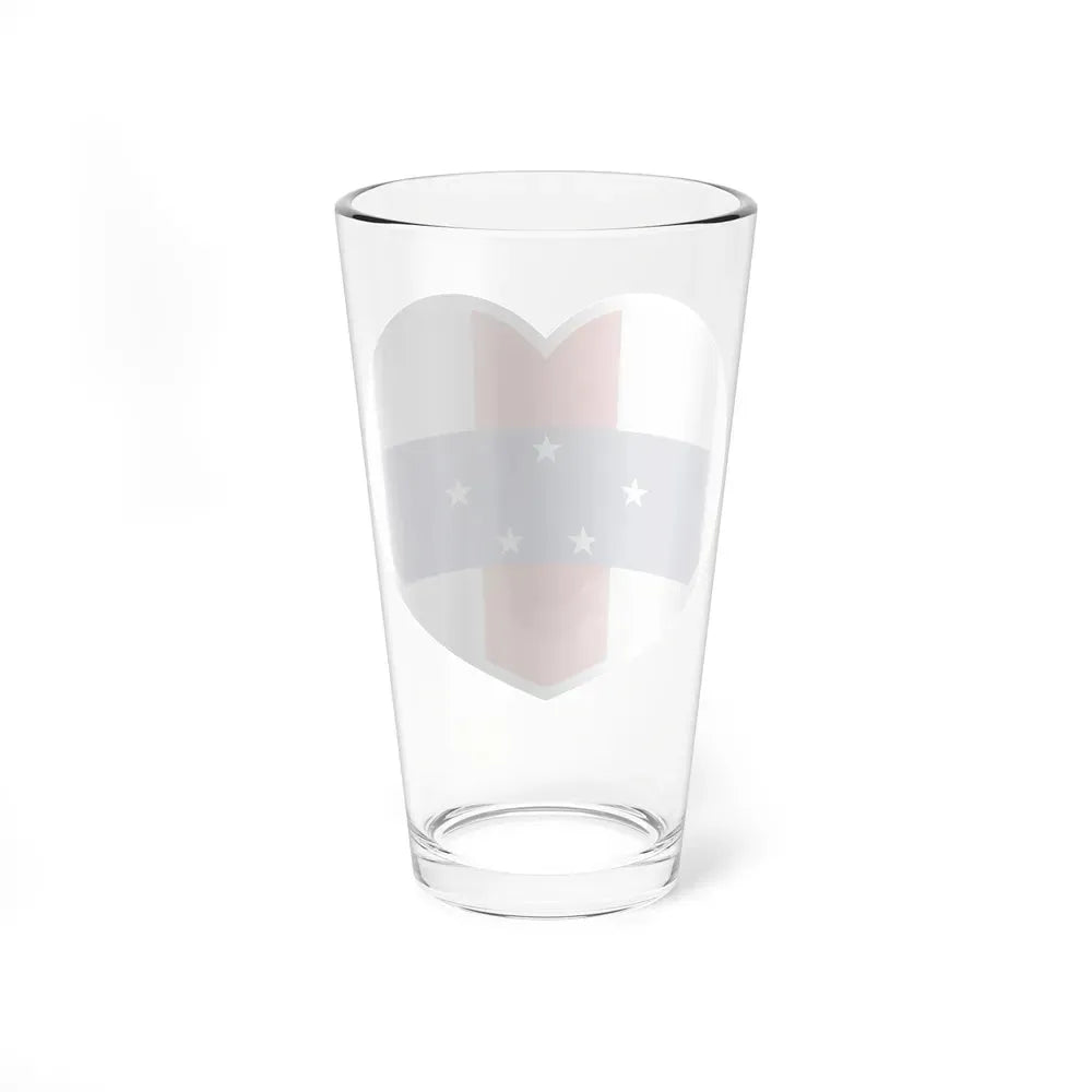 Heart Flag of Netherlands Antilles 1986-2010 - Pint Glass 16oz - Go Mug Yourself