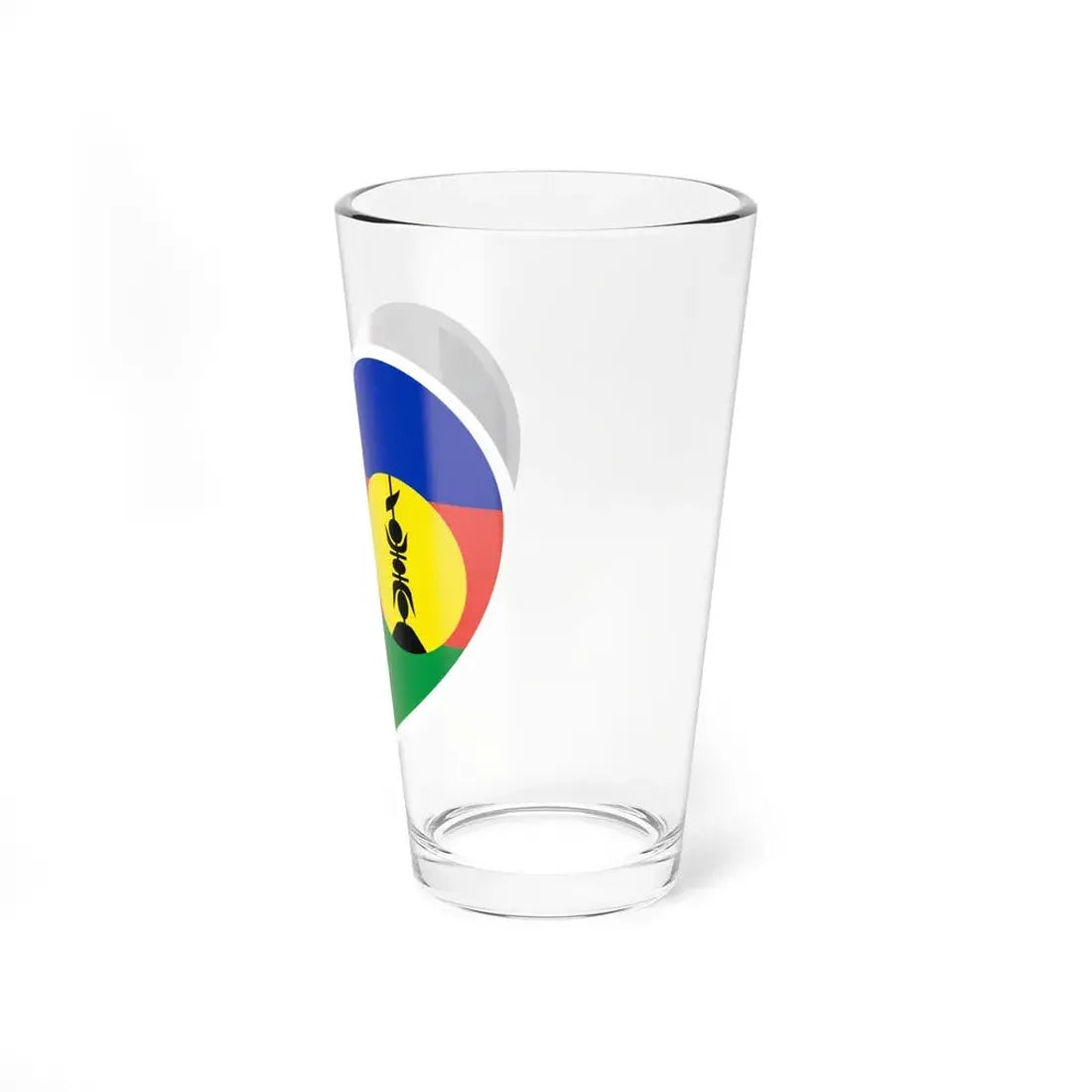 Heart Flag of New Caledonia - Pint Glass 16oz - Go Mug Yourself