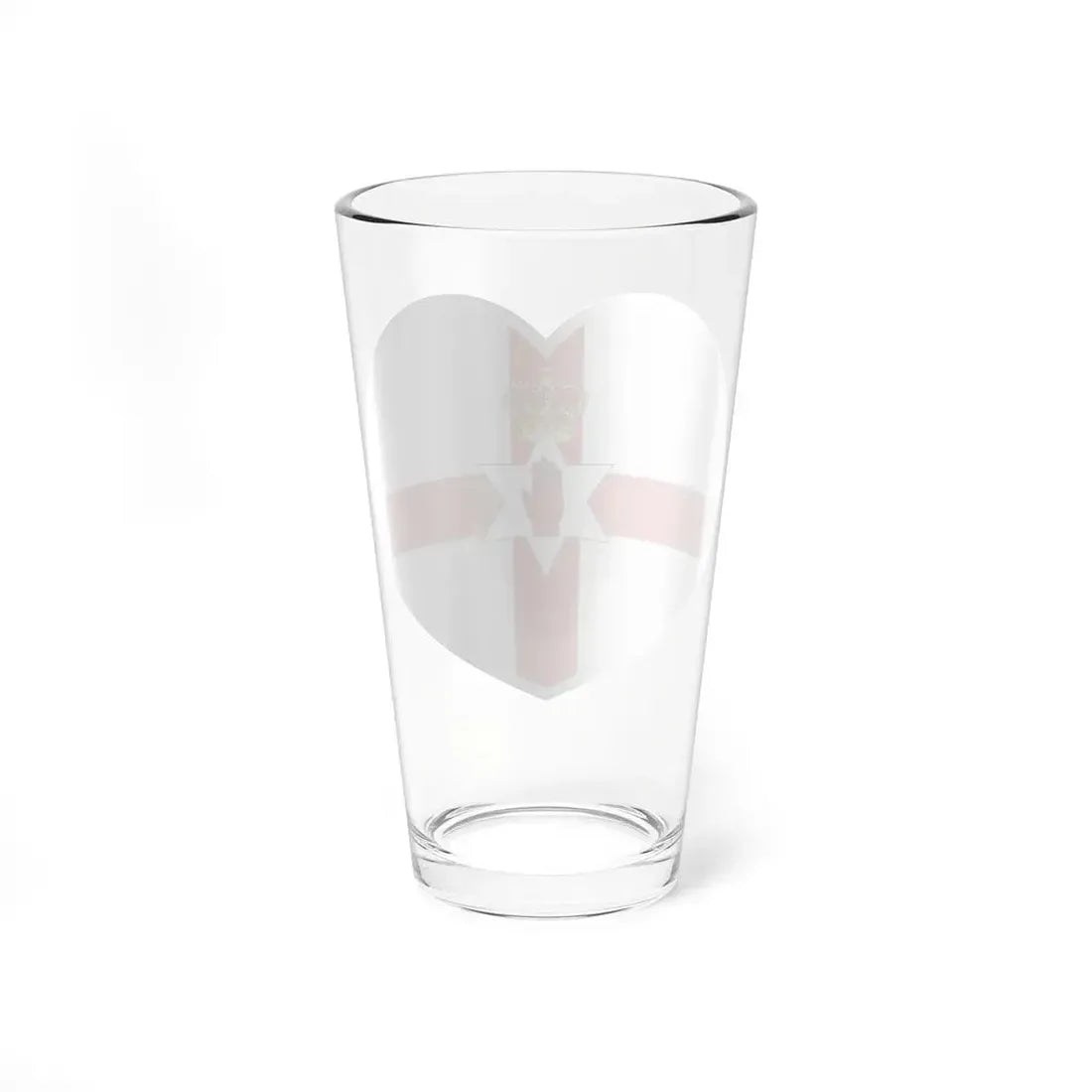 Heart Flag of Northern Ireland - Pint Glass 16oz - Go Mug Yourself