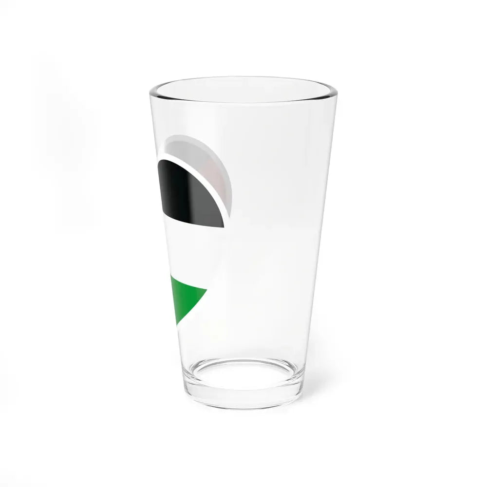 Heart Flag of Palestine - Pint Glass 16oz - Go Mug Yourself