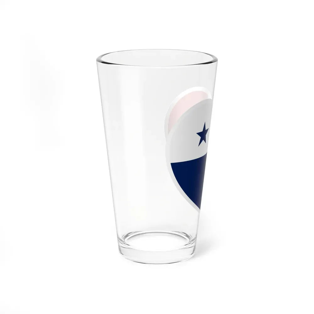 Heart Flag of Panama - Pint Glass 16oz - Go Mug Yourself