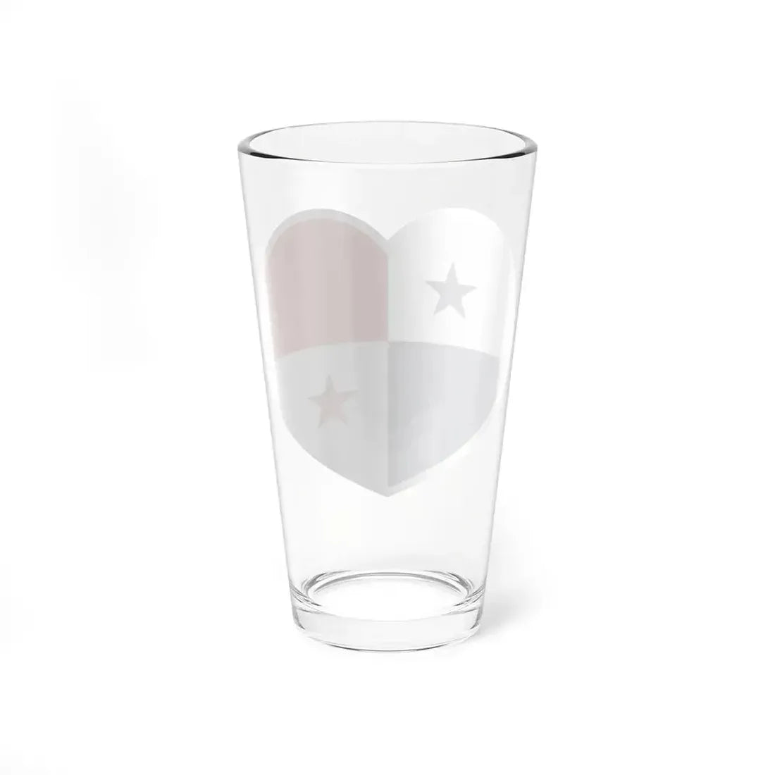 Heart Flag of Panama - Pint Glass 16oz - Go Mug Yourself