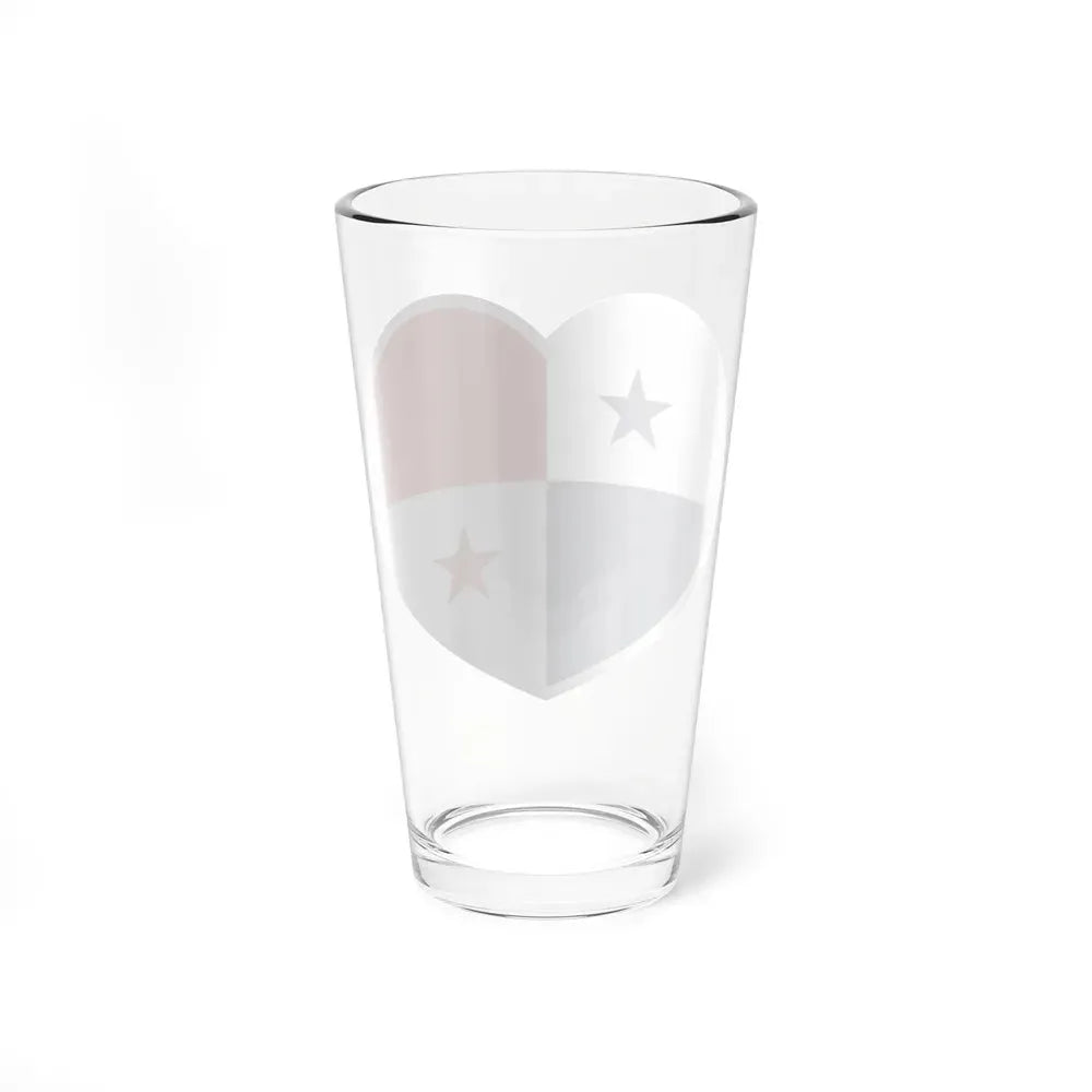 Heart Flag of Panama - Pint Glass 16oz - Go Mug Yourself