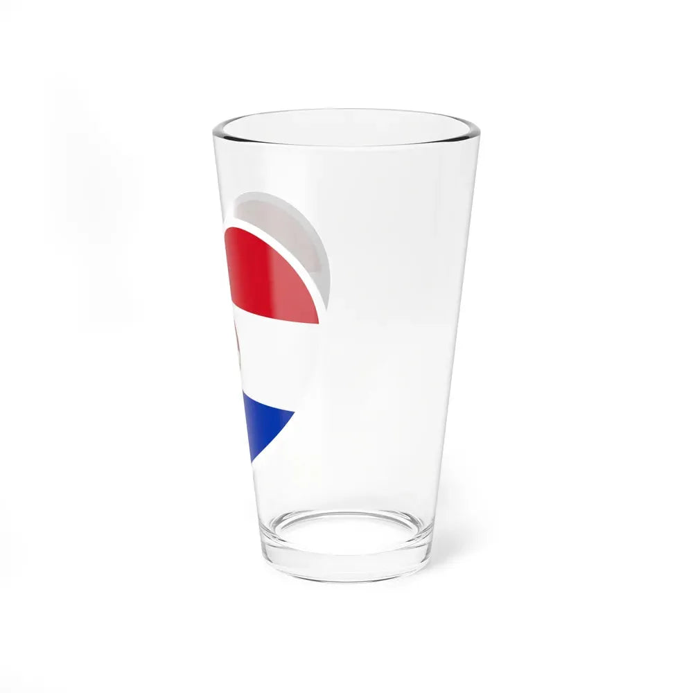 Heart Flag of Paraguay 1990-2013 reverse - Pint Glass 16oz - Go Mug Yourself